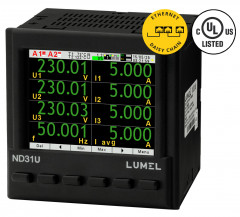 ND31U - Power network meters with Ethernet Daisy and MQTT (IIoT), BACNET/IP OR MODBUS TCP/IP protocols UL certified