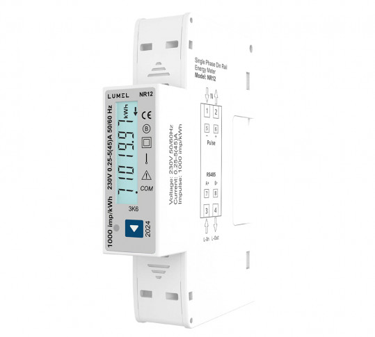 NR12 - 1-phase din rail energy meter