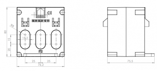 Dedizierte Stromwandler der Serie L (für Netzparameter-Messgerät ND20CT)