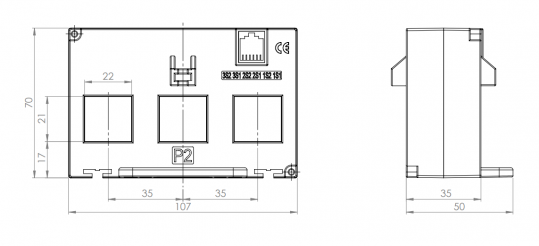 Dedizierte Stromwandler der Serie L (für Netzparameter-Messgerät ND20CT)