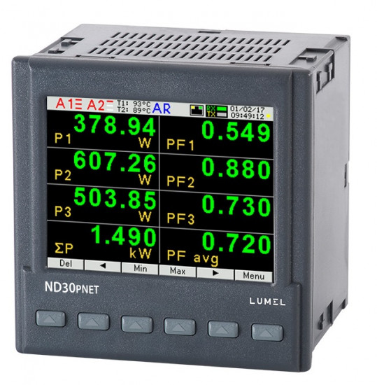 Messgerät für 1- und 3-Phasen-Netzparameter mit Profinet für PLC-Anwendungen
