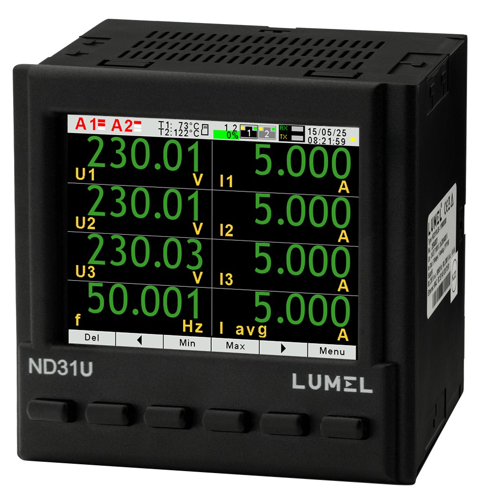 ND31U - Power network meters with Ethernet Daisy and MQTT (IIoT), BACNET/IP OR MODBUS TCP/IP protocols UL certified