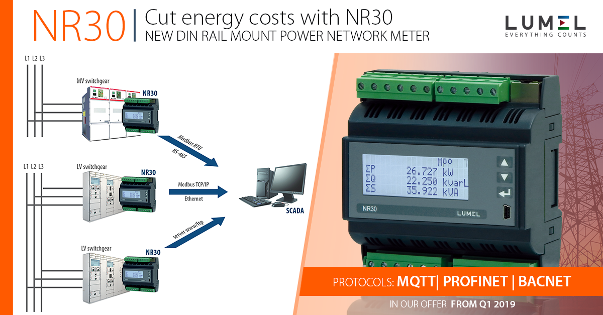 Energiemessgerät der 3-Phasennezt mit Aufzeichnungsfunktion und Ethernet auf Hutschiene